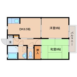 大和八木駅 徒歩5分 2階の物件間取画像